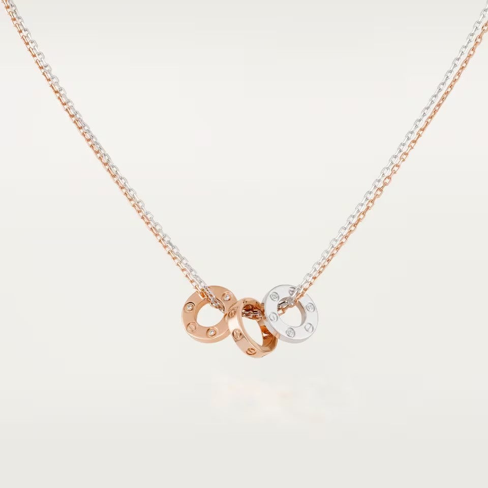 [Gaonasi Jewelry]LOVE 6 DIAMOND PENDANT NECKLACE