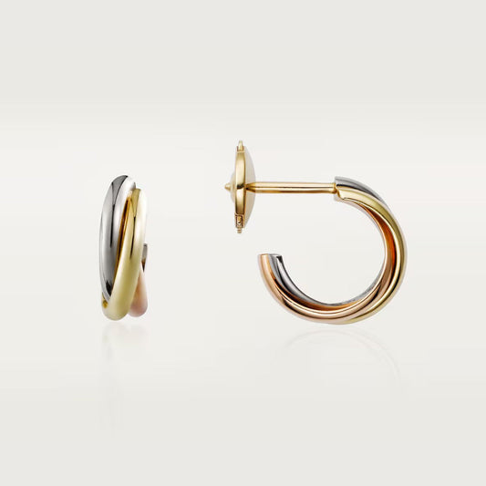 [Gaonasi Jewelry]TRINITY ON DIAMOND MINI EARRINGS