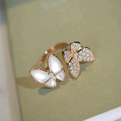 [Gaonasi]TWIN BUTTERFLY DIAMOND MOP RING