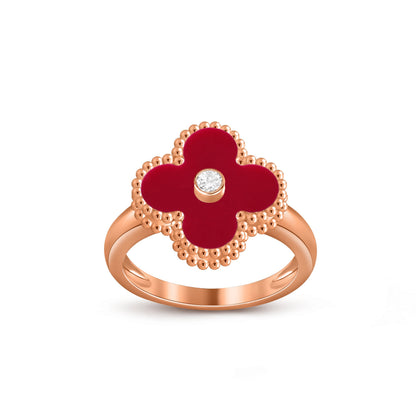 [Gaonasi]CLOVER DIAMOND RING ROSE GOLD COLLECTION