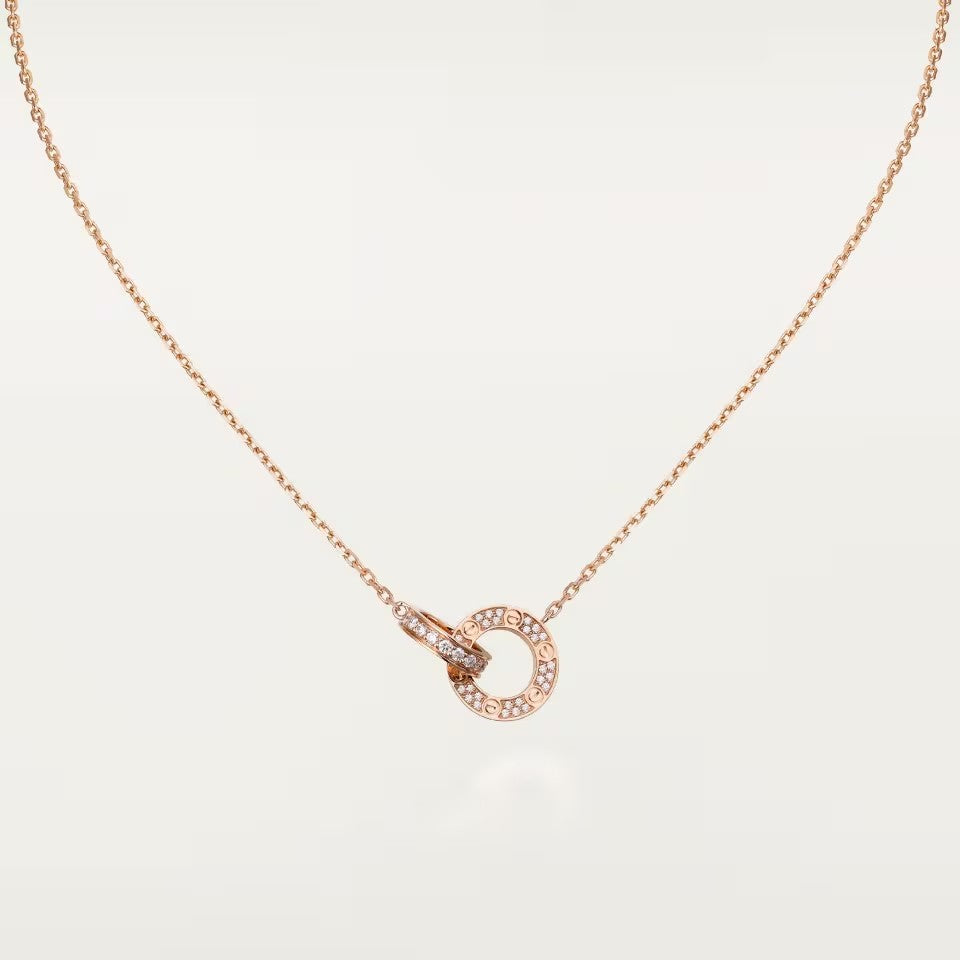 [Gaonasi Jewelry]LOVE  FULL DIAMOND PENDANT NECKLACE