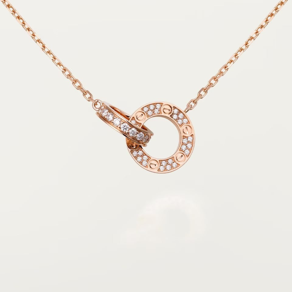 [Gaonasi Jewelry]LOVE  FULL DIAMOND PENDANT NECKLACE