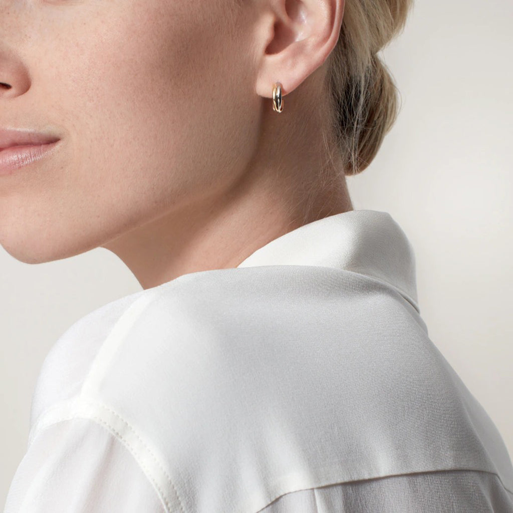 [Gaonasi Jewelry]TRINITY ON DIAMOND MINI EARRINGS