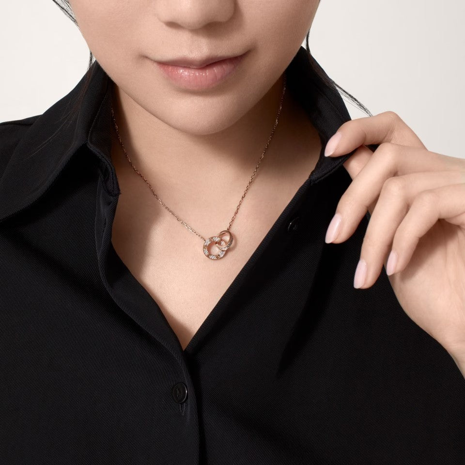[Gaonasi Jewelry]LOVE  FULL DIAMOND PENDANT NECKLACE