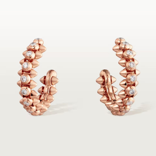 [Gaonasi Jewelry]CLASH FULL DIAMOND MEDIUM EARRINGS