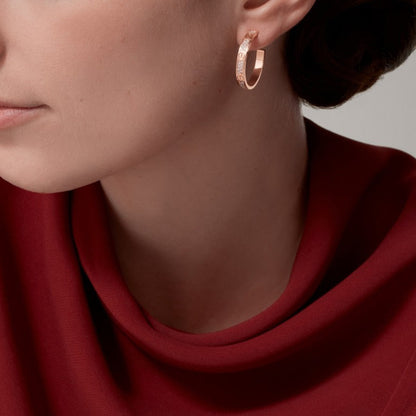 [Gaonasi Jewelry]LOVE EARRINGS 3.6MM DIAMOND PAVED