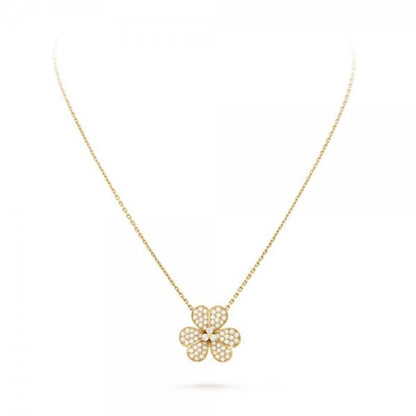 [Gaonasi]FLOWER DIAMOND NECKLACE
