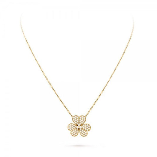 [Gaonasi]FLOWER DIAMOND NECKLACE