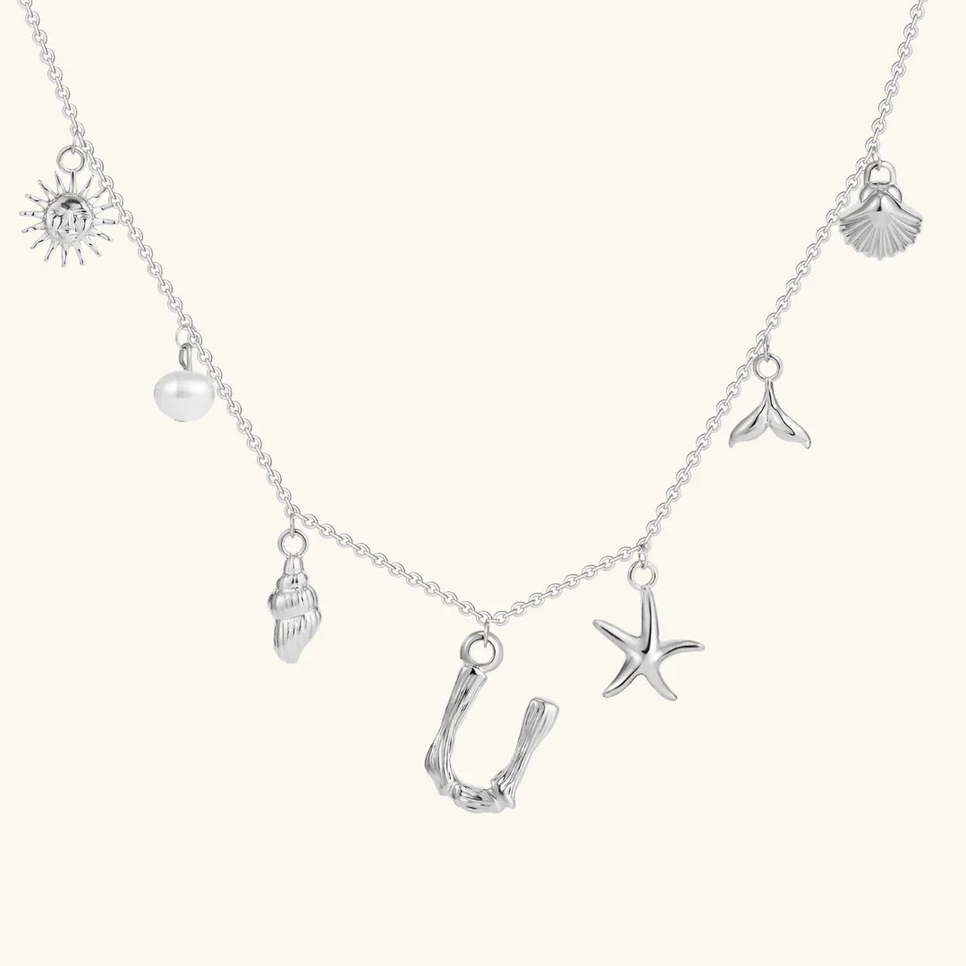 [Gaonasi]Avaria Ocean Initial Necklace