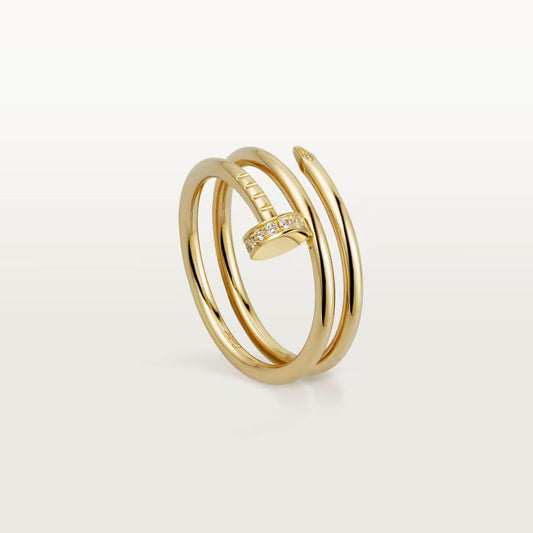 [Gaonasi Jewelry]JUSTE RING 4.8MM HALF DIAMOND