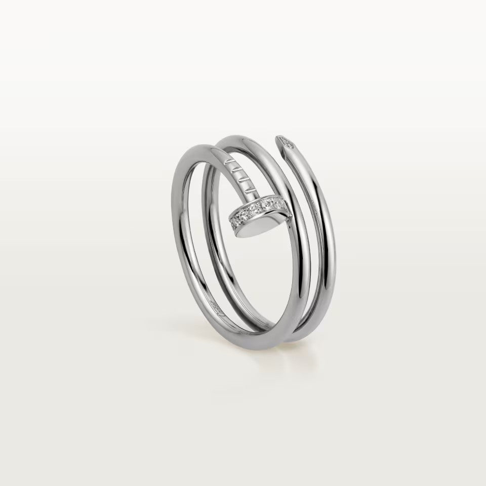 [Gaonasi Jewelry]JUSTE RING 4.8MM HALF DIAMOND