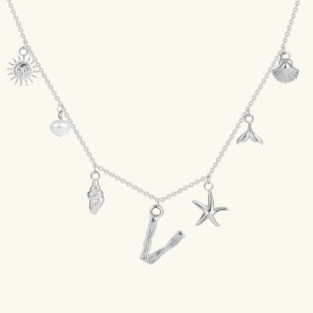 [Gaonasi]Avaria Ocean Initial Necklace