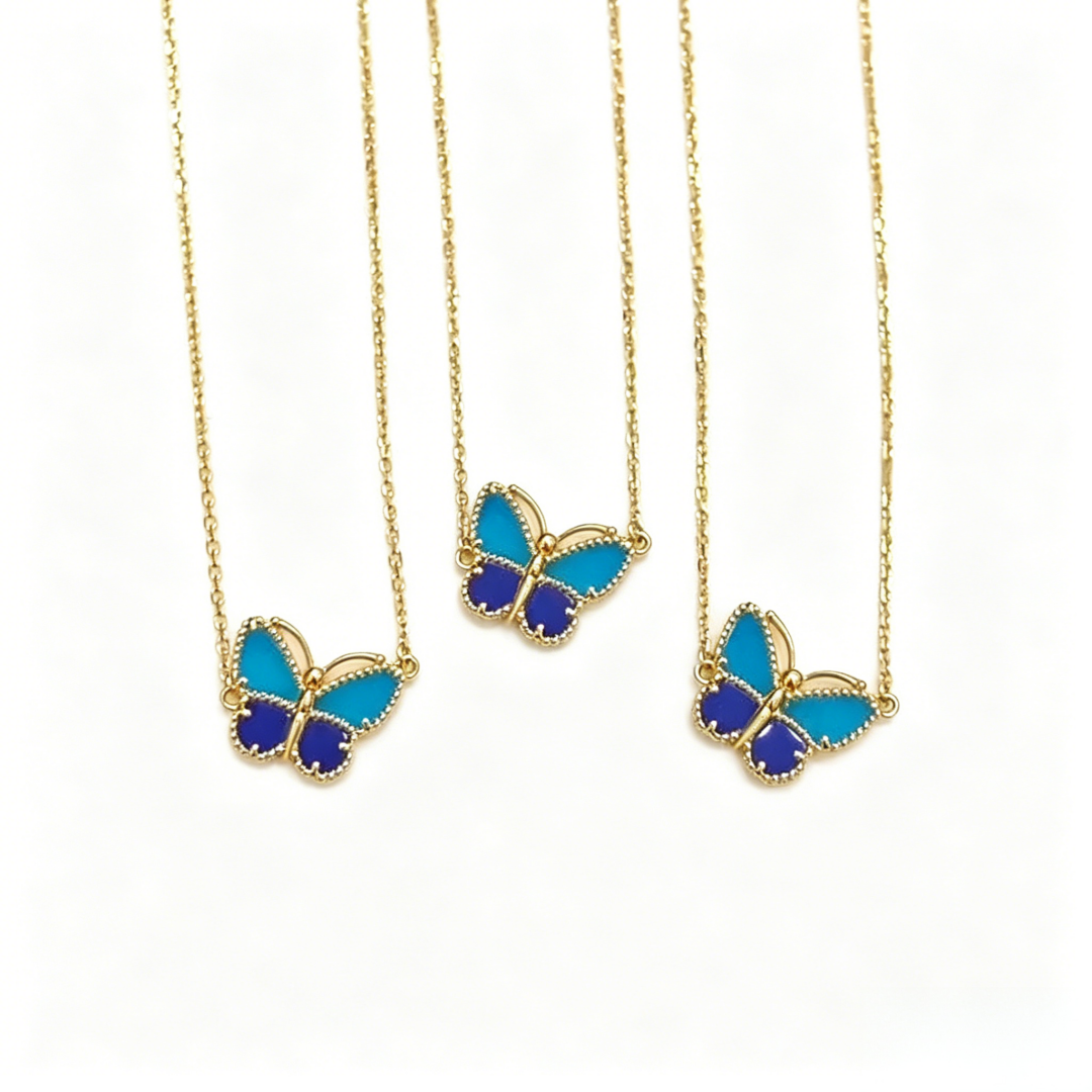 [GAONASI] 2026 NEW LUCKY BUTTERFLY 1 MOTIFS NECKLACE
