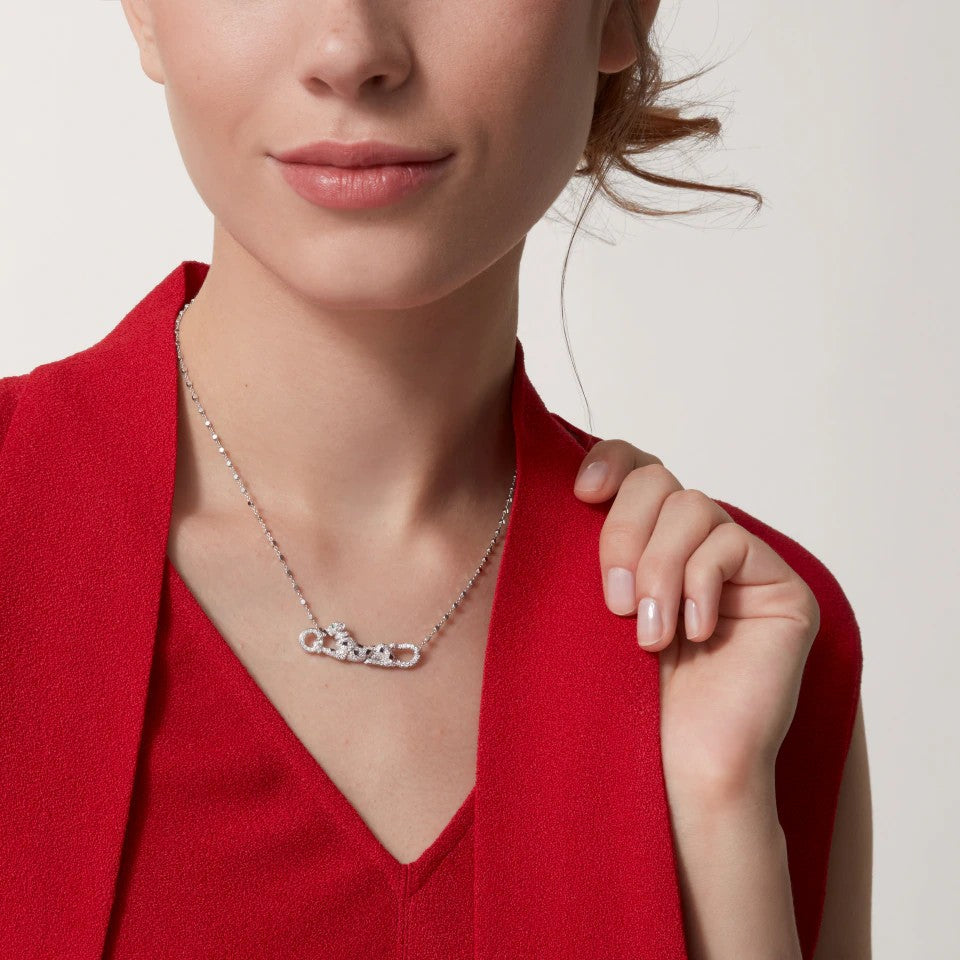 [Gaonasi Jewelry]PANTHERE PAVED DIAMOND NECKLACE