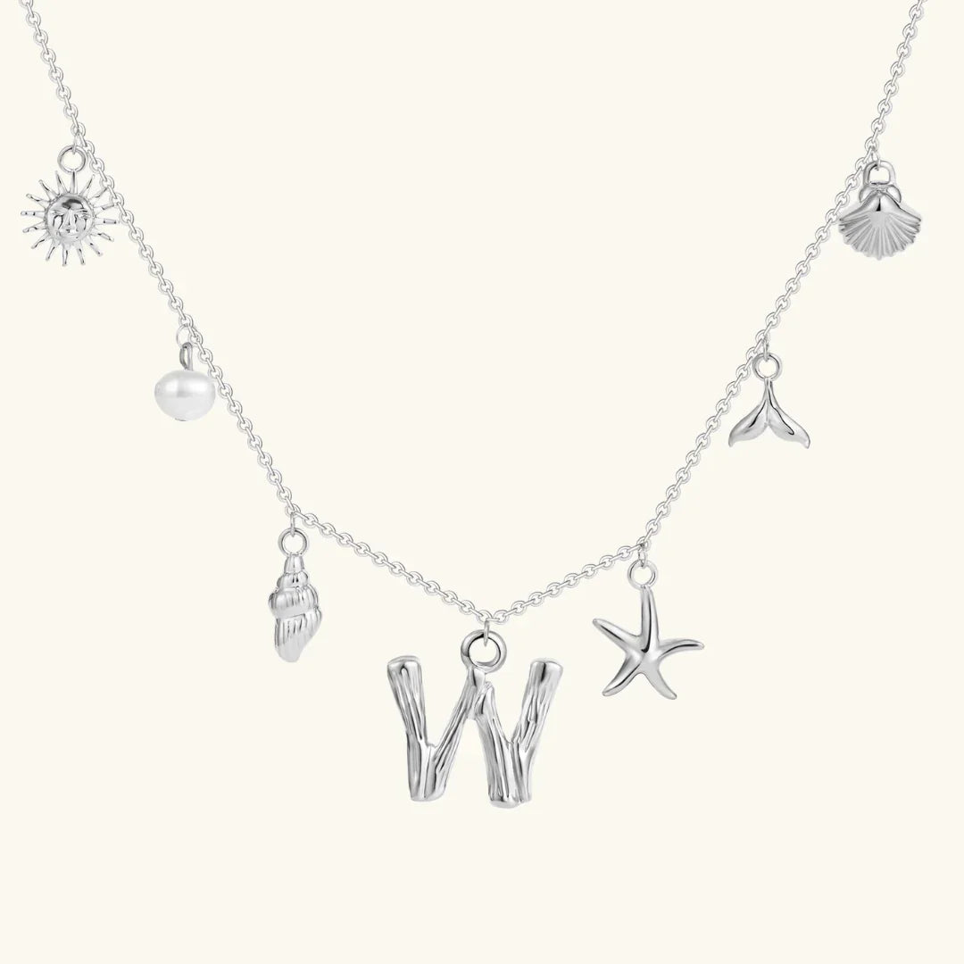 [Gaonasi]Avaria Ocean Initial Necklace