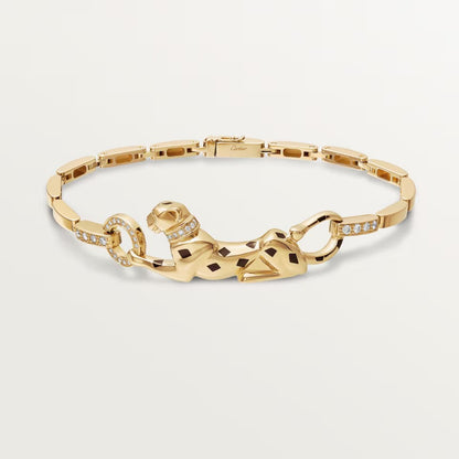 [Gaonasi Jewelry]PANTHERE HALF DIAMOND ON CHAIN BRACELET