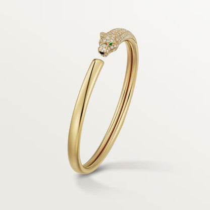 [Gaonasi Jewelry]PANTHERE HALF DIAMOND OPEN BRACELET