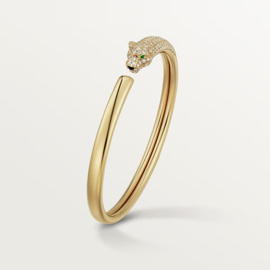 [Gaonasi Jewelry]PANTHERE HALF DIAMOND OPEN BRACELET