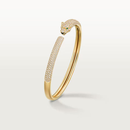 [Gaonasi Jewelry]PANTHERE FULL DIAMOND OPEN BRACELET