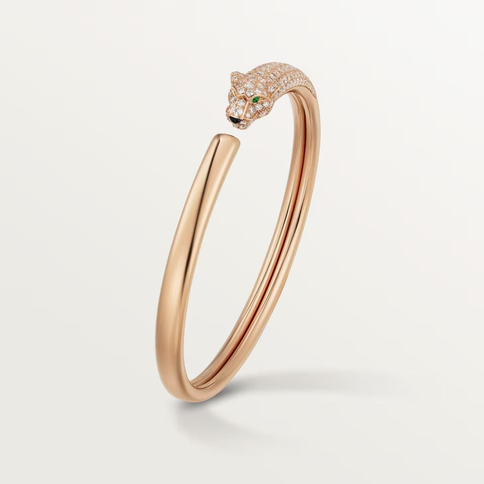 [Gaonasi Jewelry]PANTHERE HALF DIAMOND OPEN BRACELET