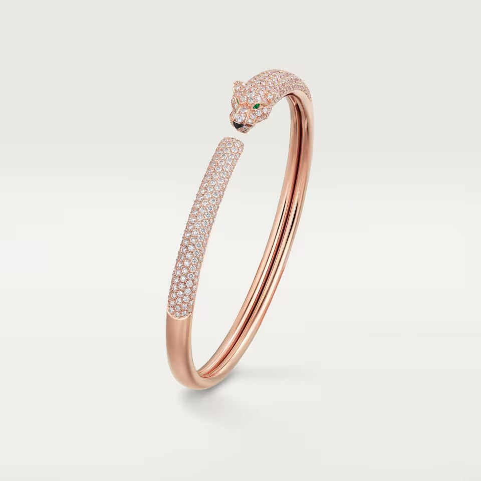 [Gaonasi Jewelry]PANTHERE FULL DIAMOND OPEN BRACELET