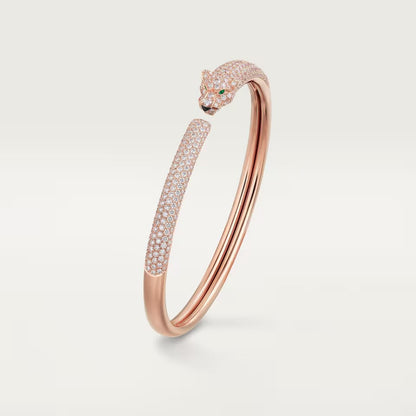 [Gaonasi Jewelry]PANTHERE FULL DIAMOND OPEN BRACELET