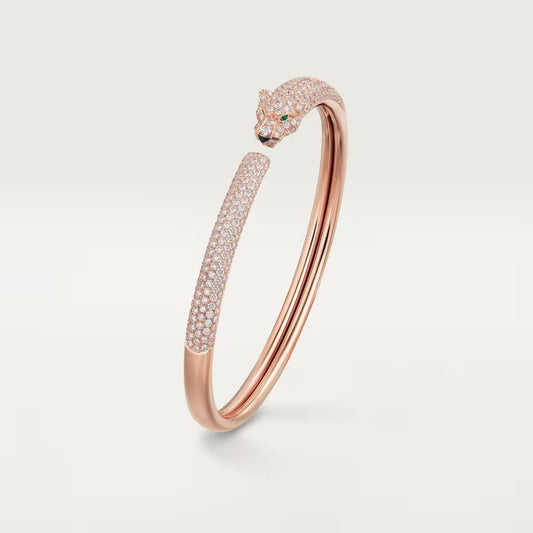 [Gaonasi Jewelry]PANTHERE FULL DIAMOND OPEN BRACELET