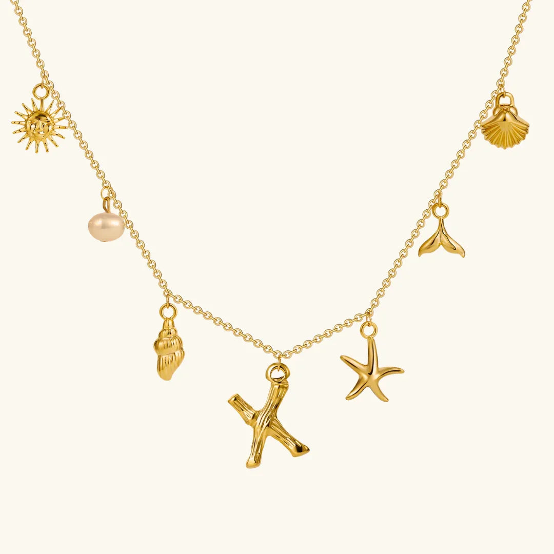 [Gaonasi]Avaria Ocean Initial Necklace