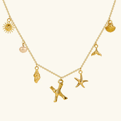 [Gaonasi]Avaria Ocean Initial Necklace