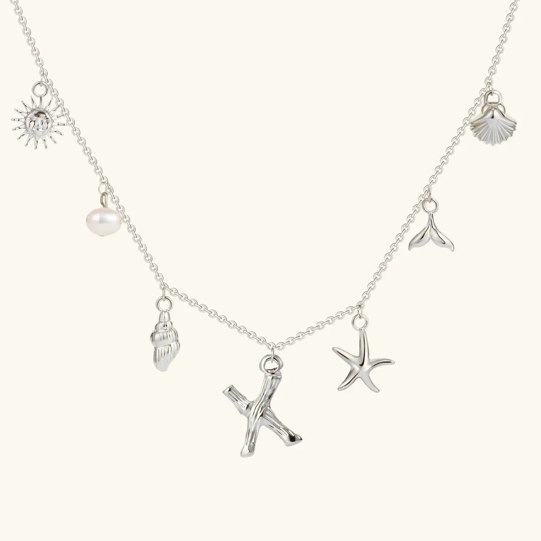 [Gaonasi]Avaria Ocean Initial Necklace