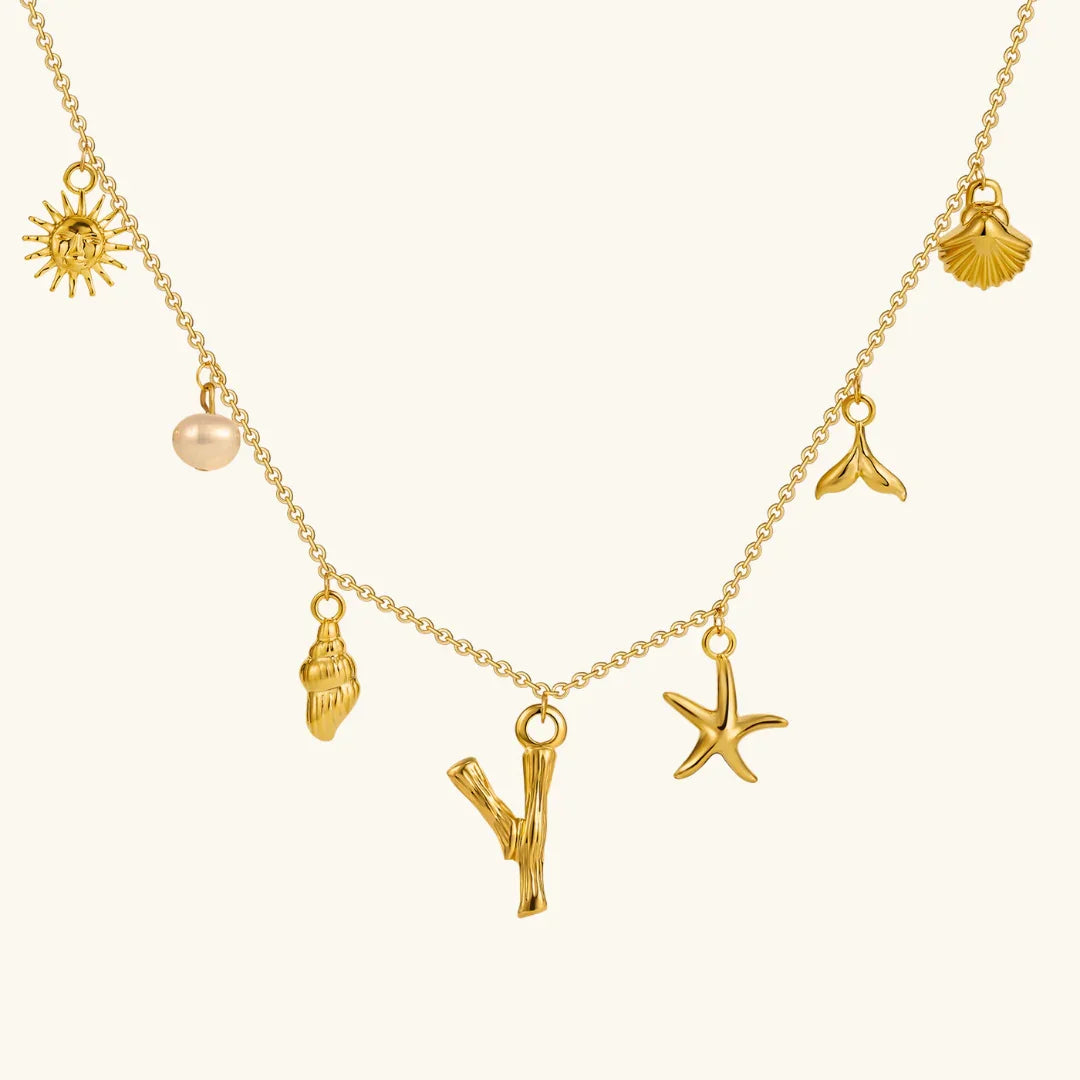[Gaonasi]Avaria Ocean Initial Necklace