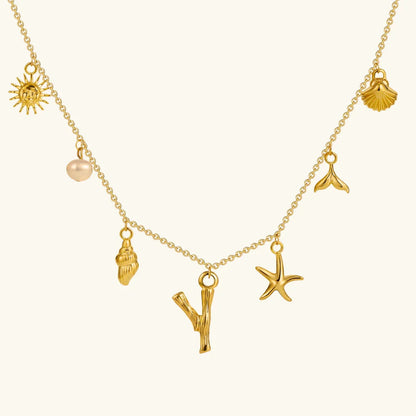 [Gaonasi]Avaria Ocean Initial Necklace