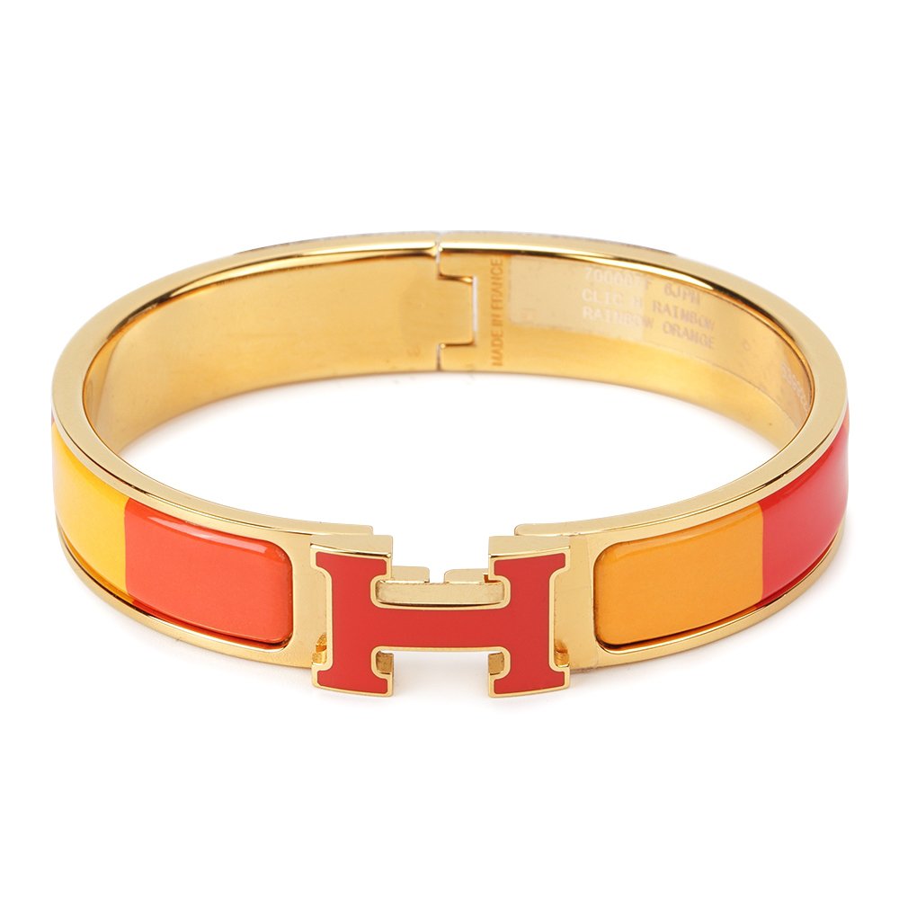 [Gaonasi]H BRACELET ORANGE RAINBOW CERAMIC
