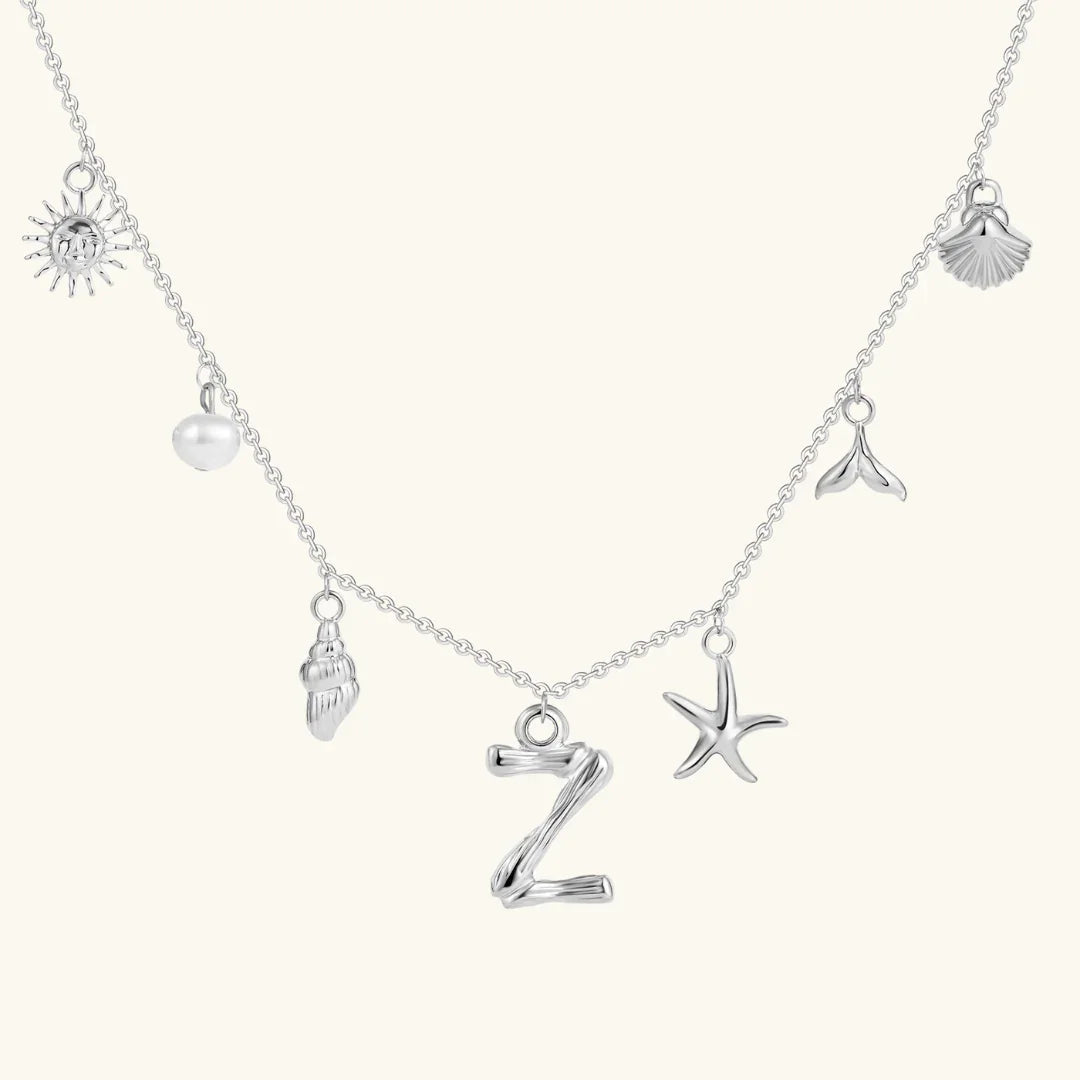 [Gaonasi]Avaria Ocean Initial Necklace