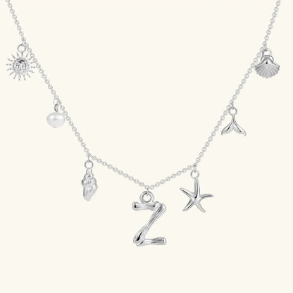 [Gaonasi]Avaria Ocean Initial Necklace