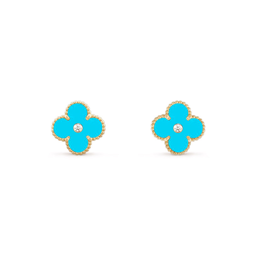 [Gaonasi]CLOVER  15MM DIAMOND EARRINGS COLLECTION