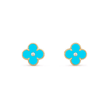 [Gaonasi]CLOVER  15MM DIAMOND EARRINGS COLLECTION