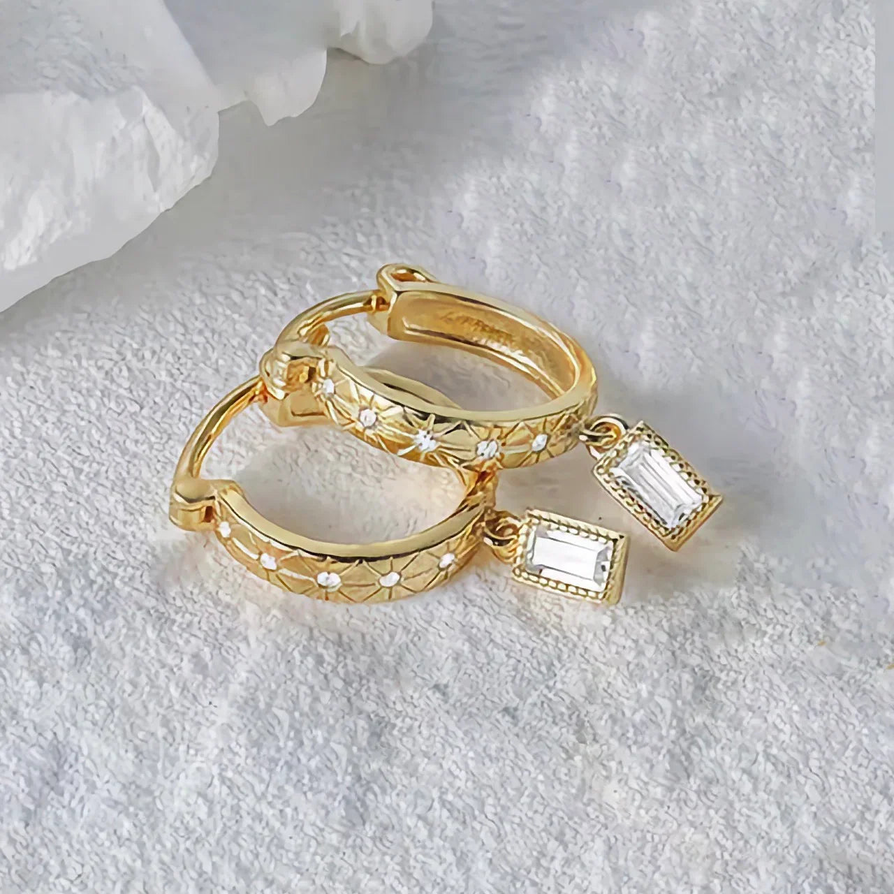 [Gaonasi]Cassidy Diamond Hoops