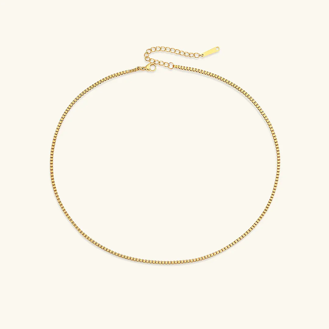[Gaonasi]Danica Box Chain Gold Necklace