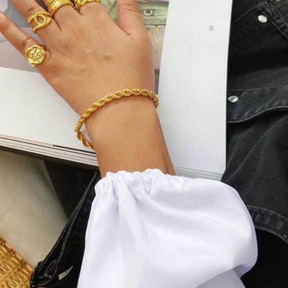 [Gaonasi]Clara Rope Chain Gold Bracelet
