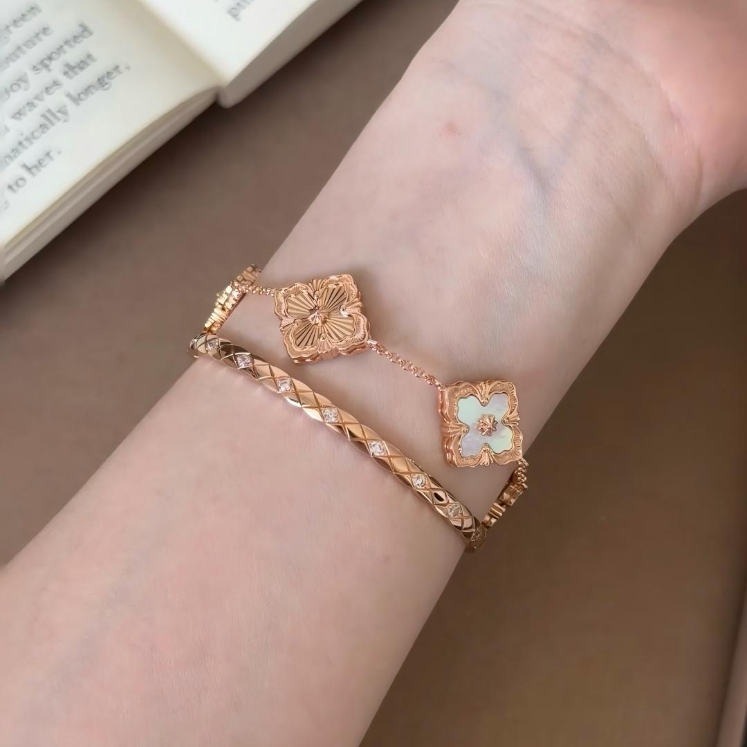[Cadisa JEWELRY] OPERA 5 MOTIFS TULLE ENAMEL BRACELET