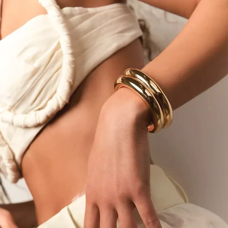 [Gaonasi]Lina Smooth Gold Bangle