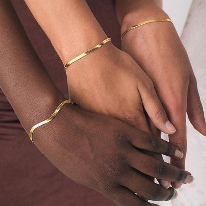 [Gaonasi]Vida Gold Herringbone Bracelet