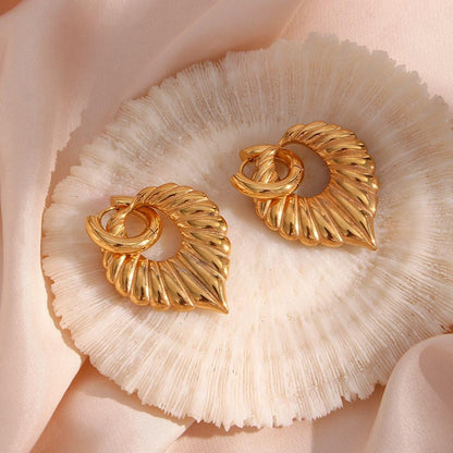 [Gaonasi]Penelope Leaf Earrings