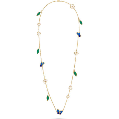 [GAONASI]LUCKY SPRING BUTTERFLY 15 FLOWER NECKLACE