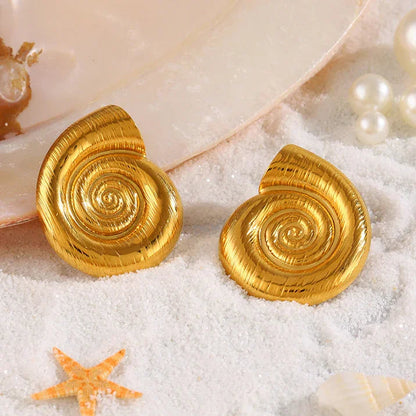 [Gaonasi]Nauticia Gold Shell Earrings