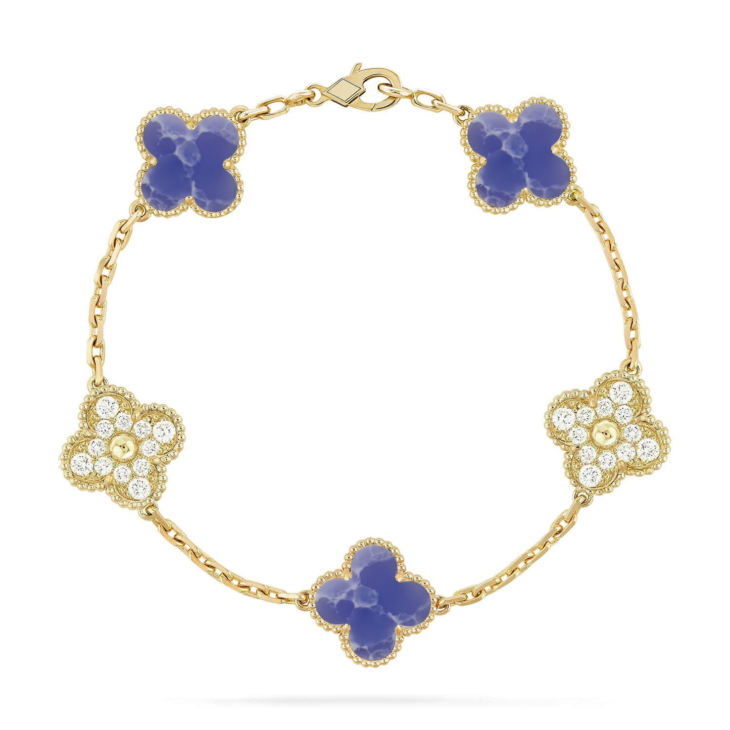 [Gaonasi]CLOVER 5 MOTIF BLUE VEINS BRACELET COLLECTION