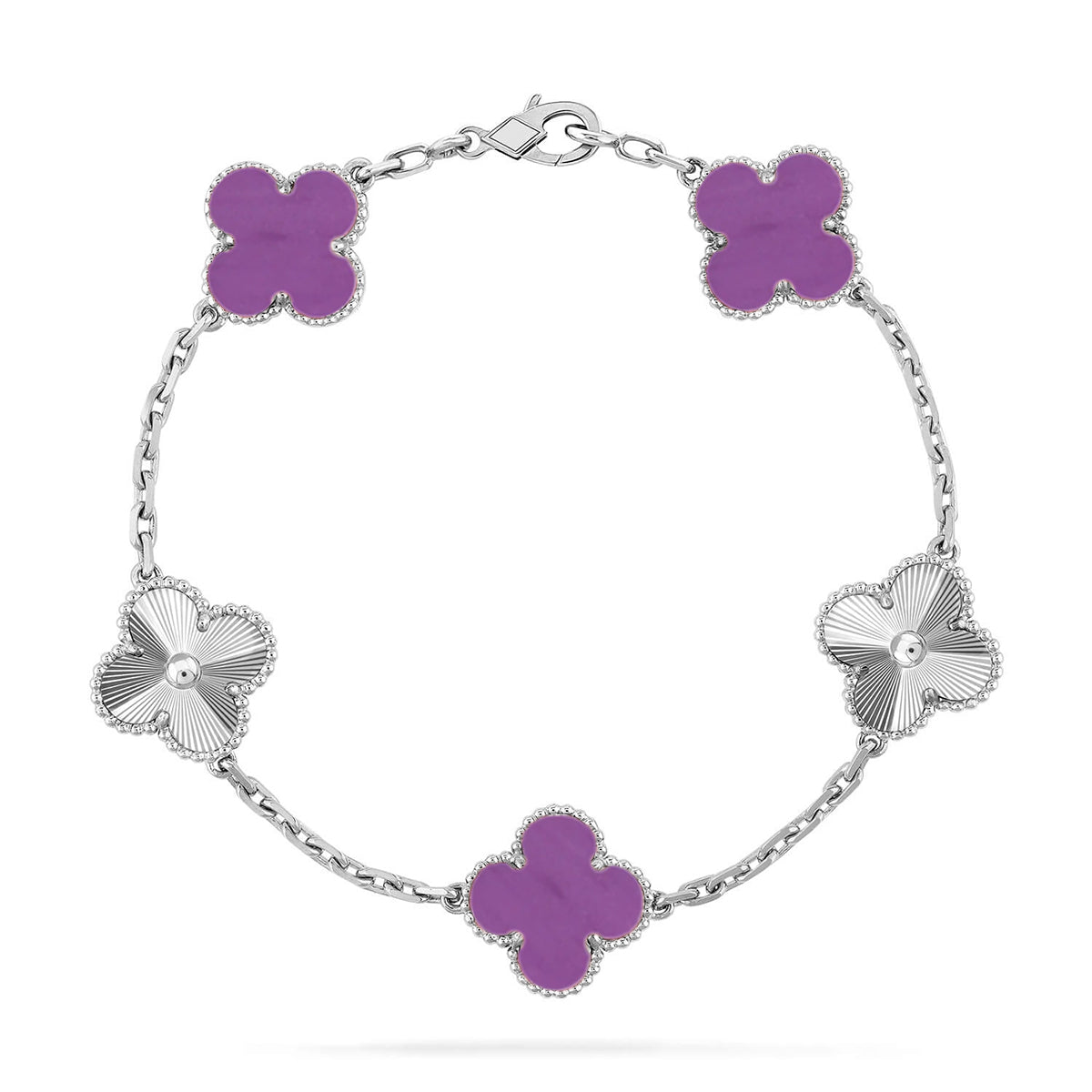 [Gaonasi] CLOVER 5 MOTIF VIOLET BRACELET COLLECTION