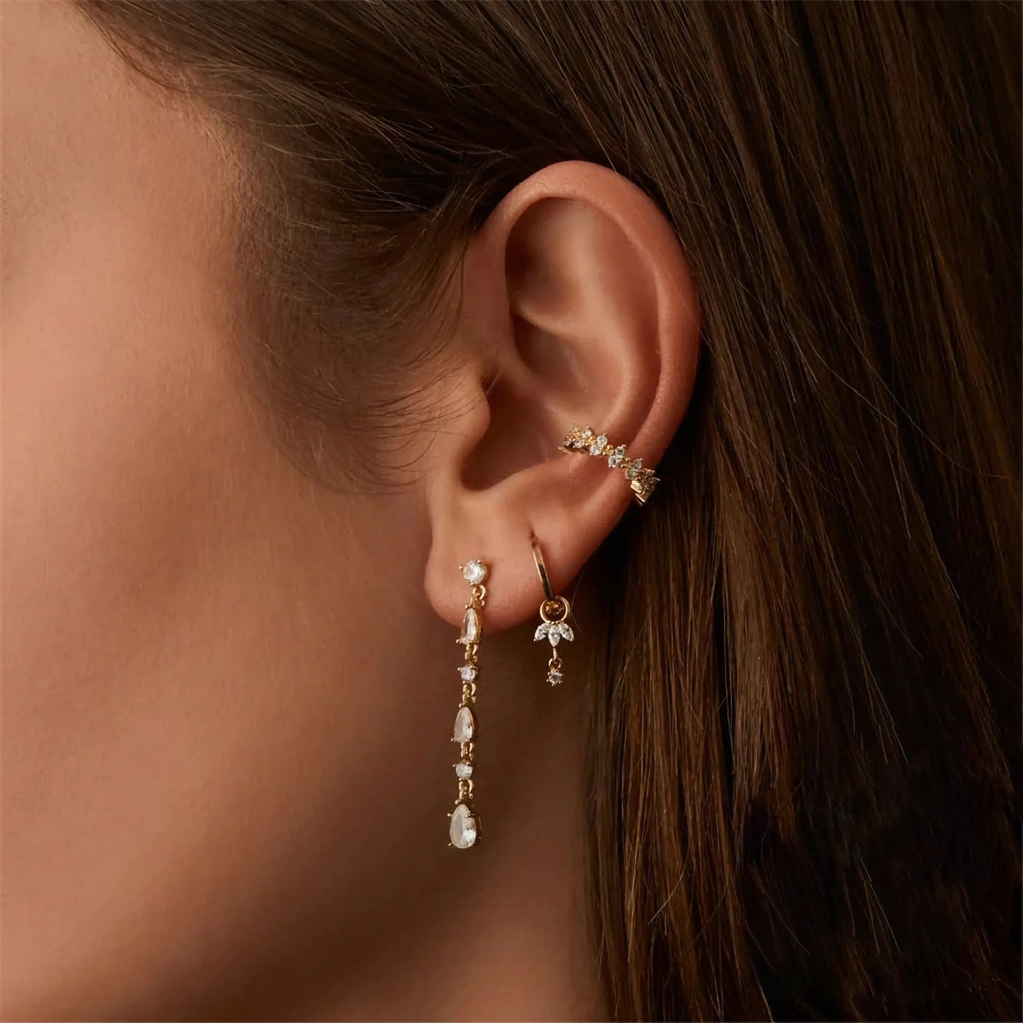 [Gaonasi]Brooke Removable Charm Hoops