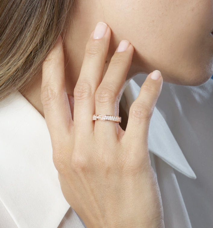 [Gaonasi]ALLIANCE LIENS VIDENCE PAVED DIAMOND 4MM RING